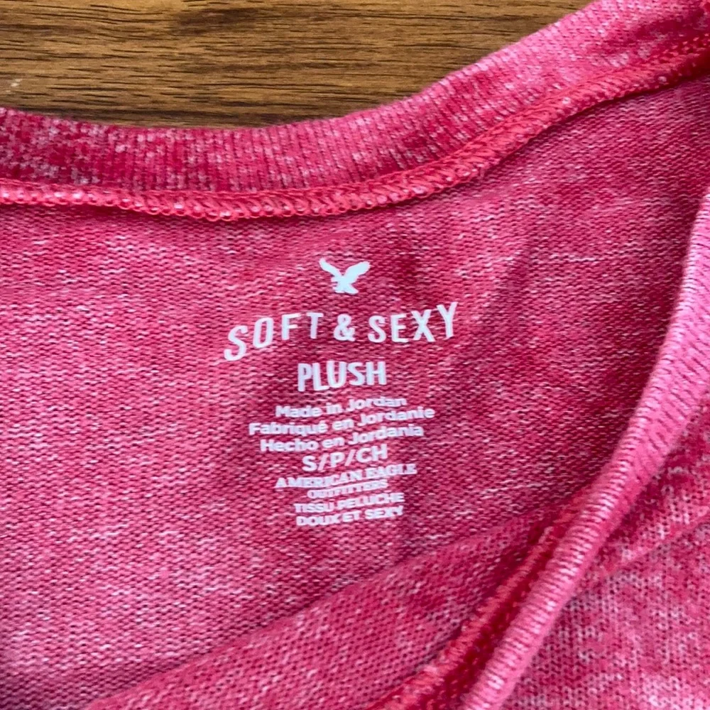 American Eagle Tie Dye Pink Ultra Soft Pullover Sweater Top Blouse Small S EUC